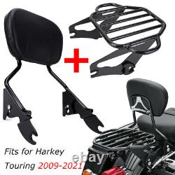 Backrest Sissy Bar & Two-Up Luggage Rack For 09-22 Harley Road King Street Glide