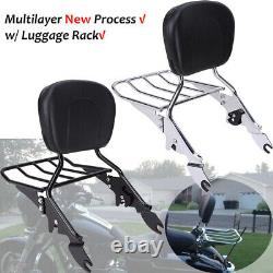Backrest Sissy Bar With Luggage Rack For Harley Street Glide Road King 2009-2021