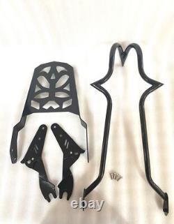 Backrest Tall Sissy Bar 4 Harley Touring Road King Street Electra 2009-2025 Rack