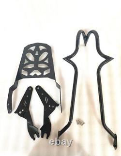 Backrest Tall Sissy Bar 4 Harley Touring Road King Street Electra 2009-2025 Rack
