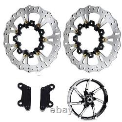 Big 2PCS 14.0 Front Brake Rotor for Harley Road King Street Electra Glide FLHTK