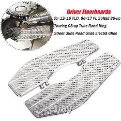 Billet Stretched Floorboard Footboards For Harley Electra Road King Street Glide