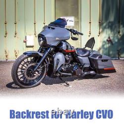 Black 16 Backrest Sissy Bar For Harley CVO Road Glide Street Touring Road King