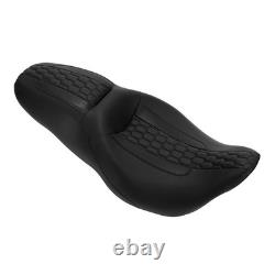 Black 2-Up Seat for Road King Street Glide Electra Glide Road Glide 2009-2023