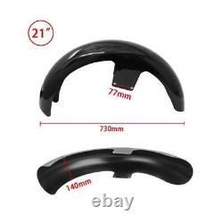 Black 21 Wrap Front Fender For Harley Touring Street Glide Road Glide Road King