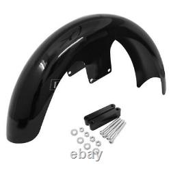 Black 21 Wrap Front Fender For Harley Touring Street Glide Road Glide Road King