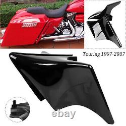 Black 4 Stretched Side Covers For Harley Street Road Electra Glide Road King