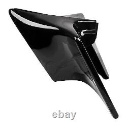 Black 4 Stretched Side Covers For Harley Street Road Electra Glide Road King