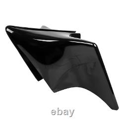 Black 4 Stretched Side Covers For Harley Street Road Electra Glide Road King