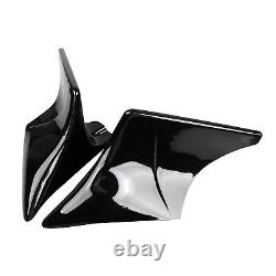 Black 4 Stretched Side Covers For Harley Street Road Electra Glide Road King