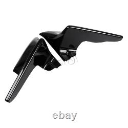 Black 4 Stretched Side Covers For Harley Street Road Electra Glide Road King