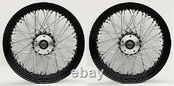 Black 60 Spoke 16 Front/rear Wheel Harley Electra Glide Road King Street 00-07