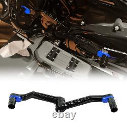 Black Blue Heel Toe Shifter Lever For Harley 97-25 Touring CVO Street Road King