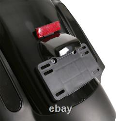 Black CVO Style Rear Fender System LED For Harley Road King Street Glide 09-13