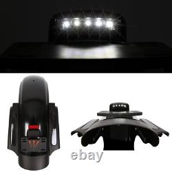 Black CVO Style Rear Fender System LED For Harley Road King Street Glide 09-13