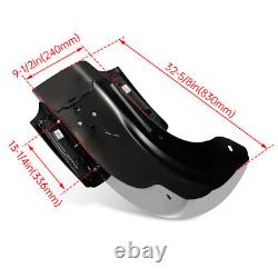 Black CVO Style Rear Fender System LED For Harley Road King Street Glide 14-Up