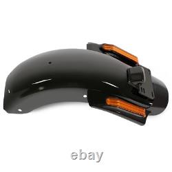 Black CVO Style Rear Fender System LED For Harley Road King Street Glide 14-Up