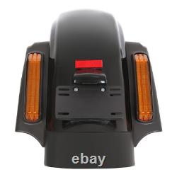 Black CVO Style Rear Fender System LED For Harley Road King Street Glide 14-Up