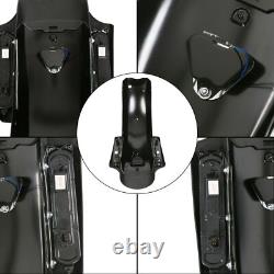 Black CVO Style Rear Fender System LED For Harley Road King Street Glide 14-Up