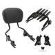 Black Detachable Sissy Bar Luggage Rack Docking Kit Road King Street Glide 14-25