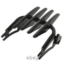 Black Detachable Sissy Bar Luggage Rack Docking Kit Road King Street Glide 14-25 Black Detachable Sissy Bar Luggage Rack Docking Kit Road King Street Glide 14-25