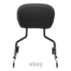 Black Detachable Sissy Bar Luggage Rack Docking Kit Road King Street Glide 14-25