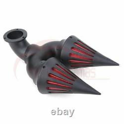 Black Double Spike Air Cleaner For Harley Touring Electra Street Glide Road King