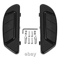 Black Driver Floorboard Fit For Harley Touring Street Road Glide King 1986-2023