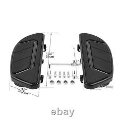 Black Driver Floorboard Fit For Harley Touring Street Road Glide King 1986-2023