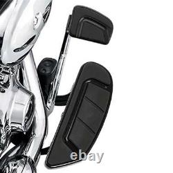Black Driver Floorboard Fit For Harley Touring Street Road Glide King 1986-2023