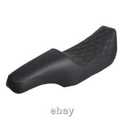 Black Driver Passenger Extended 2-Up Seat For Harley Road King FLHR Street Glide