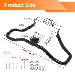 Black Engine Guard Crash Bar For Harley Touring Road King Street Glide 2014-2025