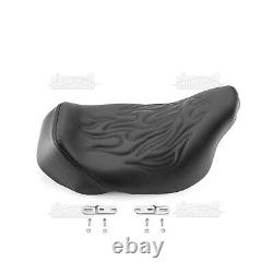 Black Fire Solo Seat For Harley Touring Road King Street Electra Glide 2008-2024