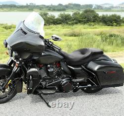 Black Hammock Rider and Passenger Seat for Harley Touring Road King Street Glide