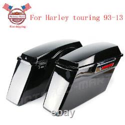 Black Hard Saddlebags For Harley Touring Electra Street Glide Road King 94-13 US