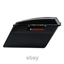 Black Hard Saddlebags W Lids Black Latches for Road King Street Glide 1994-2013