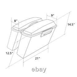 Black Hard Saddlebags W Lids Black Latches for Road King Street Glide 1994-2013