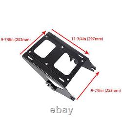 Black King Motorcycle Trunk Rack For Harley Touring Street Glide Road King 14-24
