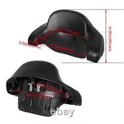 Black King Motorcycle Trunk Rack For Harley Touring Street Glide Road King 14-24