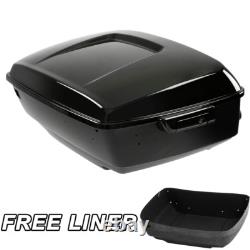 Black King Pack Trunk For Harley Tour Pak Touring Street Glide Road King 2009-13