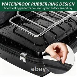 Black King Pack Trunk & Rack For Harley Davidson Touring Street Road Glide 14-25