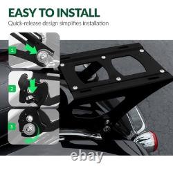 Black King Pack Trunk & Rack For Harley Davidson Touring Street Road Glide 14-25