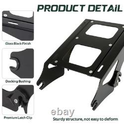 Black King Pack Trunk & Rack For Harley Davidson Touring Street Road Glide 14-25