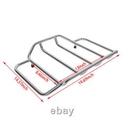 Black King Pack Trunk & Rack For Harley Davidson Touring Street Road Glide 14-25