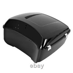 Black King Pack Trunk & Rack For Harley Davidson Touring Street Road Glide 14-25