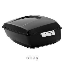 Black King Pack Trunk & Rack For Harley Davidson Touring Street Road Glide 14-25