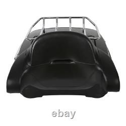 Black King Pack Trunk & Rack For Harley Davidson Touring Street Road Glide 14-25