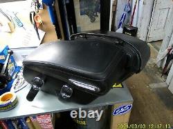 Black Motorcycle Tool Bag Saddle Bags For 1993-13 Harley Road King Street Glide