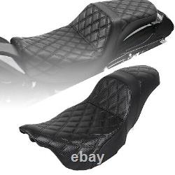 Black Rider Driver Passenger 2-Up Seat For Harley Road King Electra Street Glide