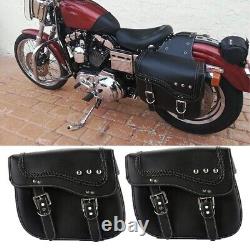Black Saddlebag Saddle Bags For Harley Touring Road King Street Glide Softail